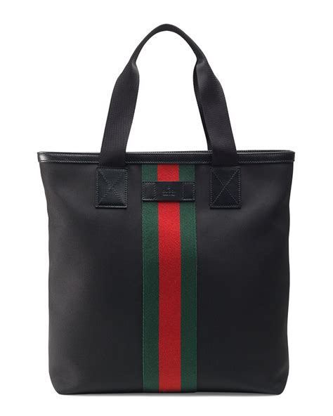 gucci black imprime tote bag|gucci black canvas tote bag.